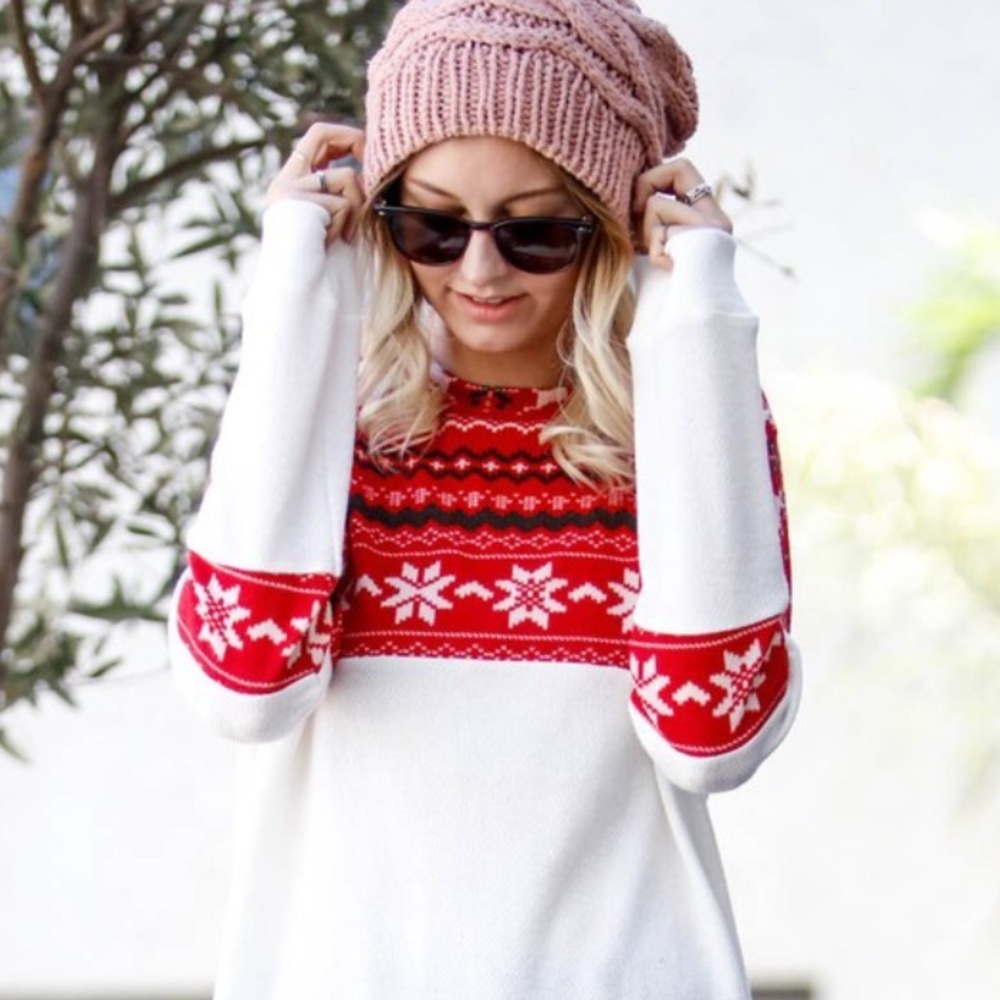 Cozy Winter Tunic Sweater Fair Isle NWT!